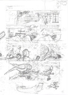 Tintin Hergé  Projet Pour Les Planches 1 Et 2 De L'Alph-art - Werbeobjekte