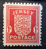 JERSEY 1941 German Occupation Allemande,  Yvert No  2 , One Penny Rouge Neuf * MH TB - Jersey