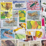 30 Timbres Différents: Insectes - Sonstige & Ohne Zuordnung