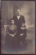 Carte-photo " Couple Et Leur Fille " 1913 - Fotografie