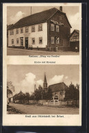 AK Dittelstedt Bei Erfurt, Gasthaus Und Fleischerei König Von Preussen, Inh. Philipp Schlegelmilch, Kirche Und Ehrenm  - Erfurt