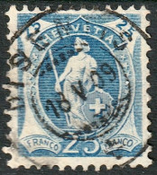 Schweiz Suisse 1905:  13 Zähne Dents WZ I Zu 87A Mi 75C Yv 94 (25c) Mit Voll-⊙ DISENTIS 18.V.09 (Zu CHF 13.00) - Gebraucht