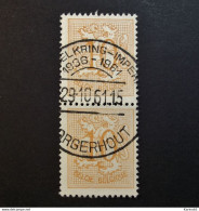 Belgie Belgique - 1951 - OPB/COB  N°  850 (2 Values) Cijfer Op Heraldieke Leeuw   - Obl. Borgerhout Postzegelkring - Oblitérés