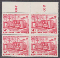1962 , Verstaatlichte Elektrizitätswirtschaft , Umspannwerk Bisamberg ( Mi.Nr.: 1107 ) (3) 4-er Block Postfrisch ** - Nuovi