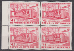 1962 , Verstaatlichte Elektrizitätswirtschaft , Umspannwerk Bisamberg ( Mi.Nr.: 1107 ) (5) 4-er Block Postfrisch ** - Ongebruikt