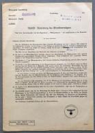 Formular Aus Dem 2. Weltkrieg Luxemburg 1941 , Luxembourg , WWII - Ohne Zuordnung