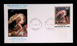 CL, FDC, Premier Jour, République Du Mali, Bamako, 16 Janv. 1978, Hercule Et Le Lion De Nemée, Rubens - Mali (1959-...)