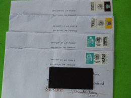 TIMBRES COURRIER SUIVI + SERVICES PLUS  SUR LETTRES - Autres & Non Classés