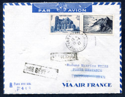 RC 27667 FRANCE 1947 PARIS - TEHERAN IRAN PAR AIR FRANCE 1er VOL FFC - TB - 1927-1959 Cartas & Documentos