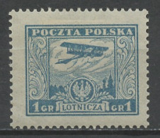 Pologne - Poland - Polen Poste Aérienne 1925 Y&T N°PA1 - Michel N°F224 * - 1g Biplan Survolant Varsovie - Ungebraucht