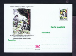 Gc8629 ROMANIA  "astralopitecus"  Monkey Prehistorics Faune Mint Postal Stationery 1998 - Vor- U. Frühgeschichte