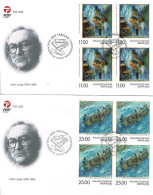 Greenland 1998; Hans Lynge - Paintings; Set Of 2 In Block Of 4 On FDC. - FDC