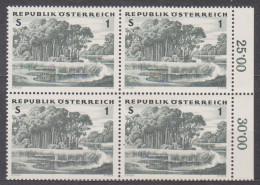 1962 , Österreichischer Wald - Auwald ( Mi.Nr.: 1123 ) (4) 4-er Block Postfrisch ** - Ongebruikt