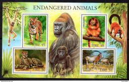 Ireland  - 1998 -Endangered Animals ( FAUNA ) - MNH - Miniature Sheet. ( OL 04/07/2019 ) - Unused Stamps