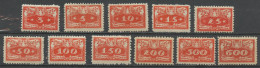 Pologne - Poland - Polen Service 1920 Y&T N°S1 à 11 - Michel N°D1 à 11 * - Chiffre - Dienstzegels