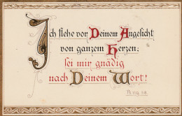 TH3580   --   ICH STEHE.....  --  Psalm  --  SPRUCHKARTE, SAYING CARD  --  1921 - Other & Unclassified