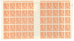 Yvert 408 -  Bloc De 50 Timbres Neufs Sans Traces De Charnières - Bord De Feuille - 1938-42 Mercurio