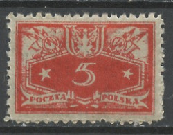 Pologne - Poland - Polen Service 1921 Y&T N°S12 - Michel N°D12 * - 5f Chiffre - Dienstzegels