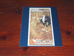 76447-       ALFONS MUCHA - BISCUITS LEFEVRE-UTILE, C. 1895  - CARTE DE GRANDE TAILLE - 11 X 16 CM. - Publicité