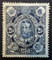 Union Of SOUTH AFRICA 1910 , King George V , Yvert No 1, 2 1/2 Pence Bleu Sur Azure Obl TB - Oblitérés