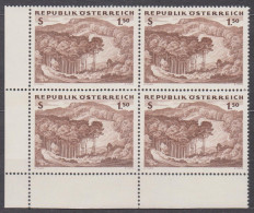 1962 , Österreichischer Wald - Laubwald ( Mi.Nr.: 1124 ) (2) 4-er Block Postfrisch ** - Unused Stamps