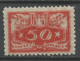 Pologne - Poland - Polen Service 1921 Y&T N°S16 - Michel N°D16 * - 50f Chiffre - Officials