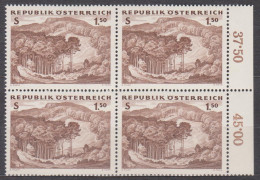 1962 , Österreichischer Wald - Laubwald ( Mi.Nr.: 1124 ) (5) 4-er Block Postfrisch ** - Nuevos
