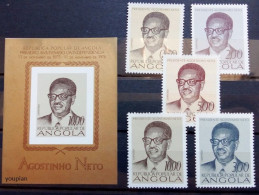 Angola 1976, 1 Year Of Independence, MNH S/S And Stamps Set - Angola