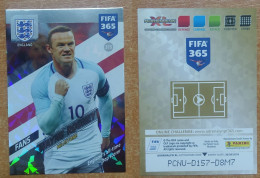 AC - 375 WAYNE ROONEY  ENGLAND  FANS ENGLAND'S ALL TIME TOP SCORER  PANINI FIFA 365 2018 ADRENALYN TRADING CARD - Trading-Karten