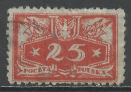 Pologne - Poland - Polen Service 1921 Y&T N°S15 - Michel N°D15 (o) - 25f Chiffre - Dienstzegels