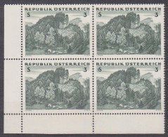 1962 , Österreichischer Wald - Fichten Lärchen Wald ( Mi.Nr.: 1125 ) (2) 4-er Block Postfrisch ** - Unused Stamps