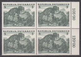 1962 , Österreichischer Wald - Fichten Lärchen Wald ( Mi.Nr.: 1125 ) (5) 4-er Block Postfrisch ** - Nuovi