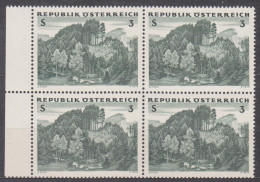 1962 , Österreichischer Wald - Fichten Lärchen Wald ( Mi.Nr.: 1125 ) (6) 4-er Block Postfrisch ** - Nuevos