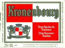 Oud Etiket Bier Kronenbourg - Brouwerij / Brasserie Alken-Kronenbourg - Bière