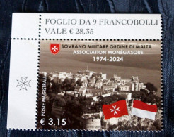 SMOM 2024 50 ANNIVERSARY ASSOCIATION MONEGASQUE MNH** - Sovrano Militare Ordine Di Malta