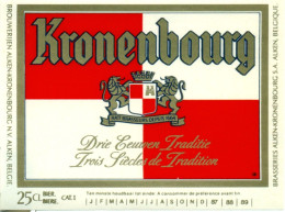 Oud Etiket Bier Kronenbourg - Brouwerij / Brasserie Alken-Kronenbourg - Bier