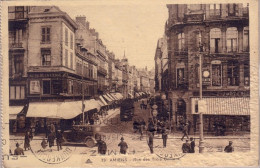Amiens La Rue Des Trois Cailloux ( Tacot , Tramway à Accus ? Zenith ...timbrée En 1937 - Amiens