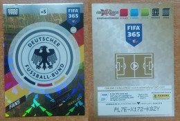 AC - DEUTSCHER FUSSBALL BUND  GERMANY   FANS TEAM LOGO  PANINI FIFA 365 2018 ADRENALYN TRADING CARD - Tarjetas