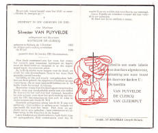 DP Silvester Van Puyvelde ° Belsele Sint-Niklaas1882 † 1954 X Mathilde De Clercq // Van Cleemput - Andachtsbilder