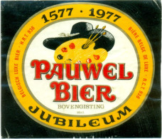 Oud Etiket Bier Pauwel Bier Jubileum - Brouwerij / Brasserie Alken-Kronenbourg - Bier