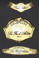 Etiquette Champagne Brut Cuvée Alienor La Fée D'arlette Arsonval  Marne 51 Avec Sa Collerette "femme" - Champagne