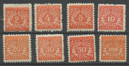 Pologne - Poland - Polen Taxe 1919 Y&T N°T13 à 20 - Michel N°P22 à 29 * - Chiffre - Postage Due