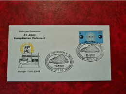 Lettre ALLEMAGNE 1983 25 JAHRE EUROPAISCHES PARLAMENT KITZINGEN - Other & Unclassified