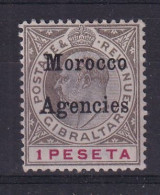 Morocco Agencies - G.B.: 1903/05   Edward 'Morocco Agencies' OVPT     SG22     1P    MH - Marocco (1956-...)