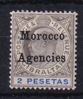 Morocco Agencies - G.B.: 1905/06   Edward 'Morocco Agencies' OVPT     SG30     2P     MH - Morocco (1956-...)