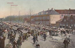 1887	12	Hoorn, Beestenmarkt (poststempel 1906) (kleine Vouwen In De Hoeken) - Hoorn