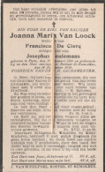 Putte, Berlaar, Berlaer, 1934, Joanna Van Loock, De Clercq, Ceulemans - Andachtsbilder