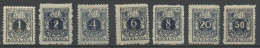 Pologne - Poland - Polen Taxe 1921 Y&T N°T37 à 43 - Michel N°P37 à 43 * - Chiffre - Portomarken