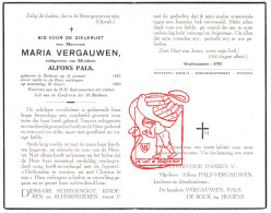 DP Maria Vergauwen ° Stekene 1882 † 1963 X Alfons Pals // De Bock Hugens - Andachtsbilder