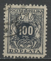 Pologne - Poland - Polen Taxe 1921 Y&T N°T44 - Michel N°P44 (o) - 100h Chiffre - Segnatasse